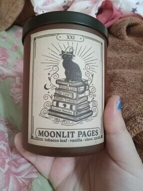 NWOT Halloween Single Wick Candle Moonlit Pages Scent